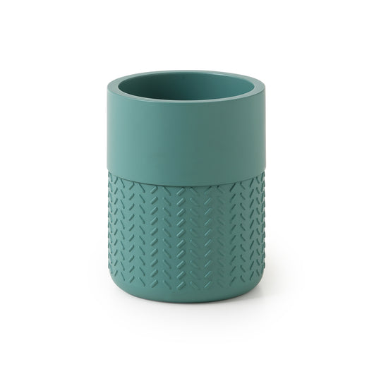 Portaspazzolini d’appoggio in resina e bambù TH98 Gedy serie THEA Verde