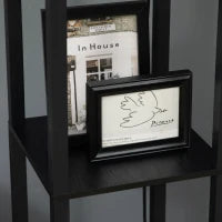 Lampada da Terra a Colonna in MDF e Plastica con 2 Ripiani, per Soggiorno, Studio e Camera da Letto, 26x26x156 cm