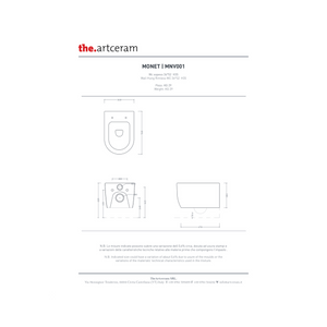 Coppia Di Sanitari The ArtCeram Sospesi Senza Brida Bianco Lucido "Monet"