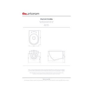 Coppia Di Sanitari The ArtCeram Sospesi Senza Brida Bianco Lucido "File 2.0"