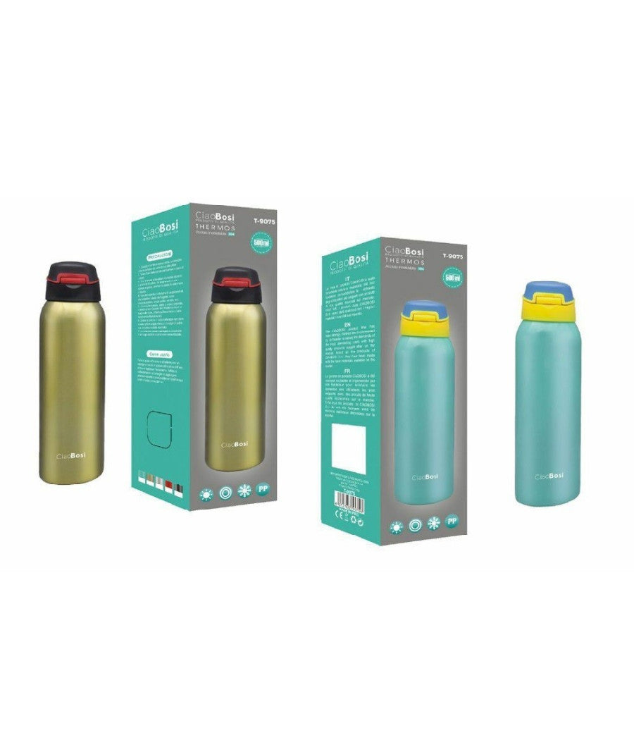 Thermos Bottiglia Acciaio Termos 500ml Borraccia Termica Porta Vivande Tx-9075         