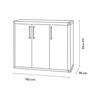 Thetris - Mobiletto Multiuso In Pp Con 3 Ante E Ripiani
