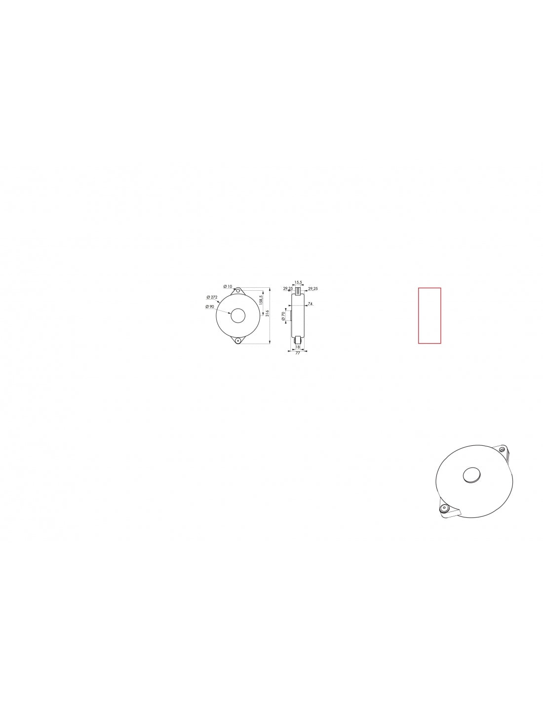 Blocco di sicurezza per valvola Ø 165 / 254, lucchettabile, Lockout Tagout LOTO - THIRARD