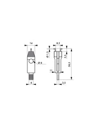 Blocco mini interruttore 11 mm, lucchettabile, Lockout Tagout LOTO - THIRARD