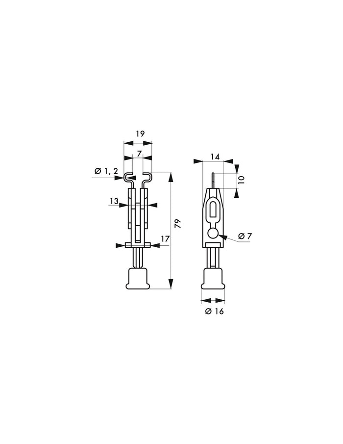 Blocco di sicurezza per mini interruttore 12,7 mm max, lucchettabile, Lockout Tagout LOTO - THIRARD