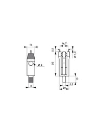 Blocco mini interruttore 20 mm, lucchettabile, Lockout Tagout LOTO - THIRARD