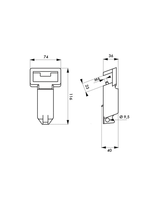Blocco di sicurezza regolabile per interruttore elettrico a ginocchiera, lucchettabile, Lockout Tagout LOTO - THIRARD