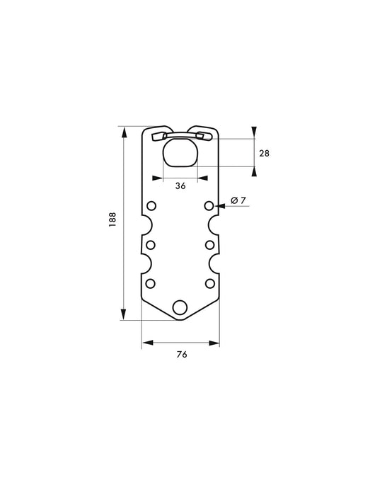 Ganascia in alluminio Ø 36 x 28 per 6 lucchetti , Lockout Tagout LOTO - THIRARD