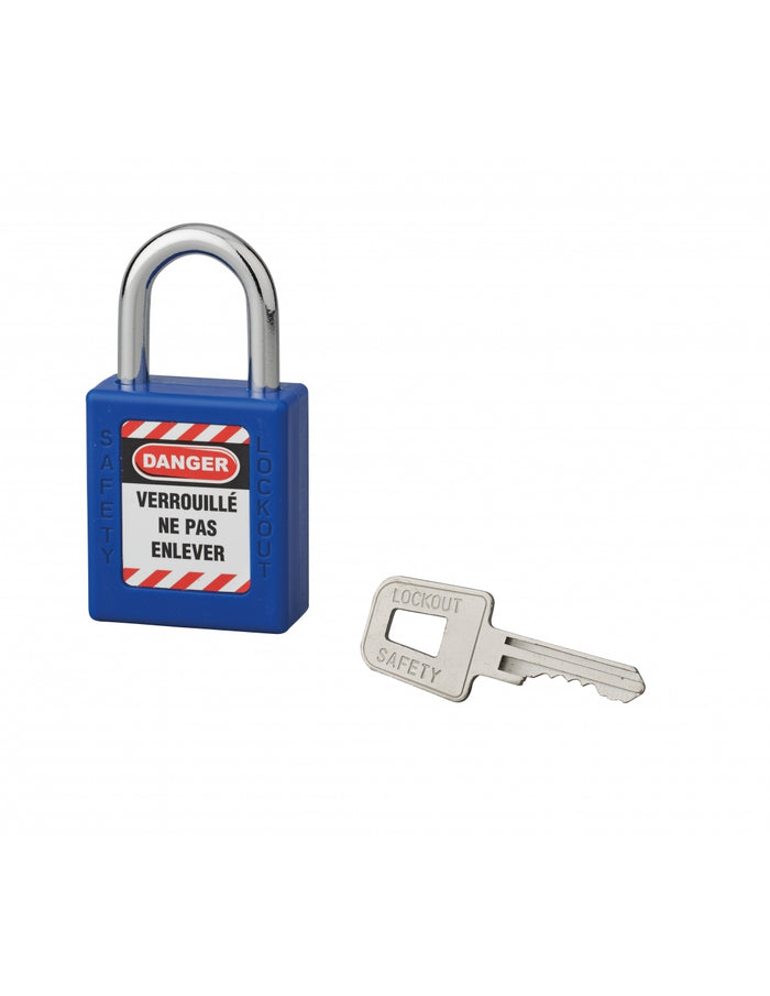 Lucchetto 40 mm con arco in acciaio  6 X 25 mm BLU - THIRARD