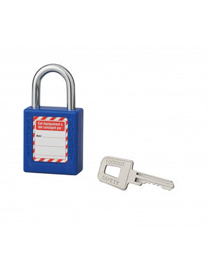 Lucchetto 40 mm con arco in acciaio  6 X 25 mm BLU - THIRARD