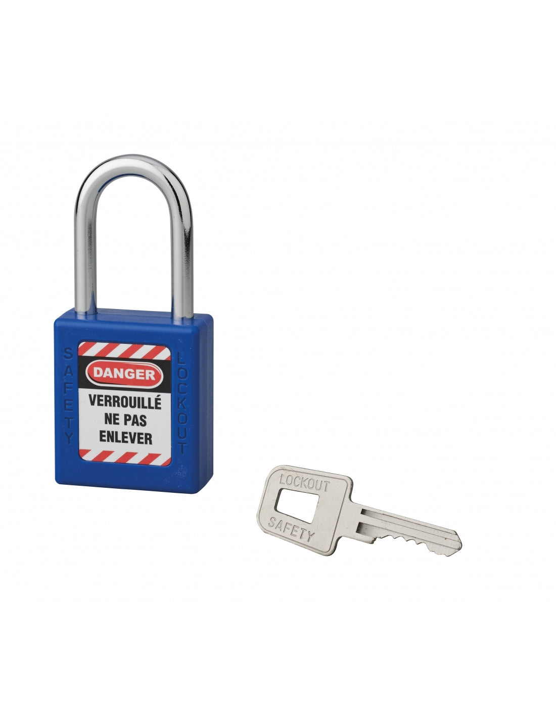 Lucchetto 40 mm con arco in acciaio  6 X 38 mm BLU, Lockout Tagout LOTO - THIRARD