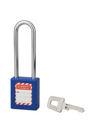 Lucchetto 40 mm con arco in acciaio  6 X 76 mm BLU, Lockout Tagout LOTO - THIRARD