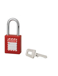 Lucchetto 40 mm arco in acciaio  6 X 38 mm ROSSO, Lockout Tagout LOTO - THIRARD
