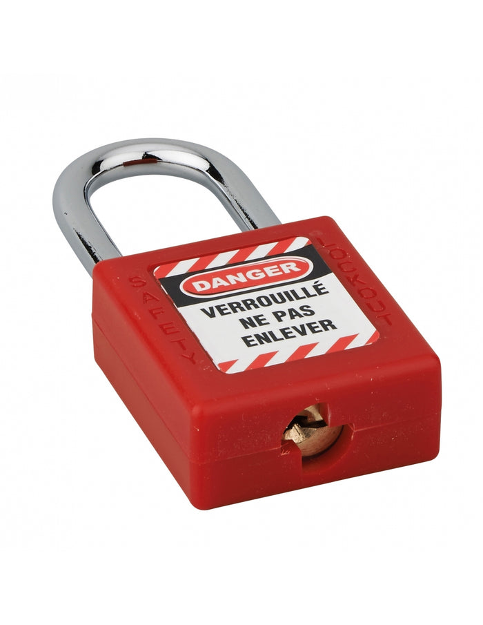 Lucchetto 40 mm arco in acciaio  6 X 38 mm ROSSO, Lockout Tagout LOTO - THIRARD