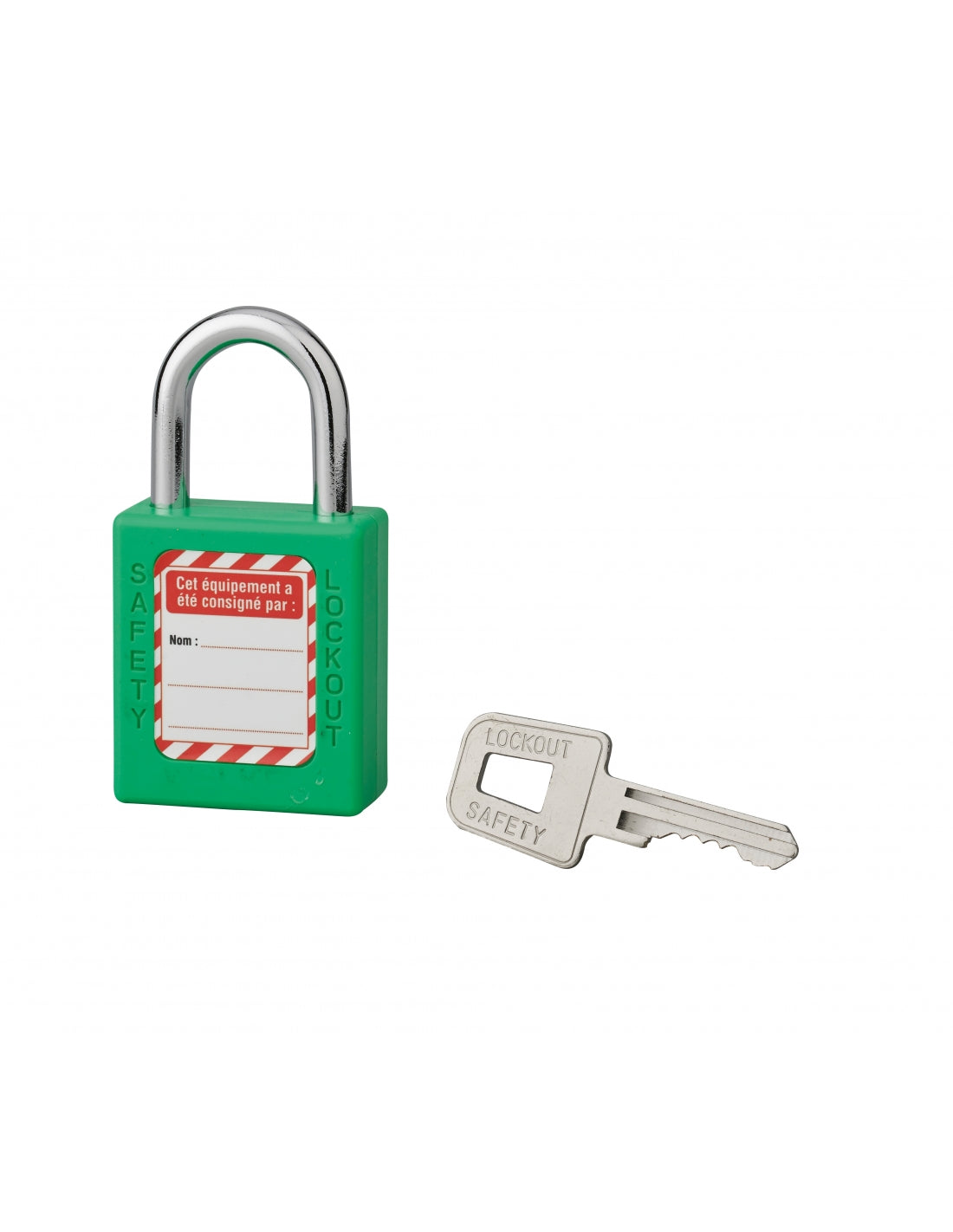 Lucchetto 40 mm in acciaio con arco  6 X 25 mm VERDE - THIRARD