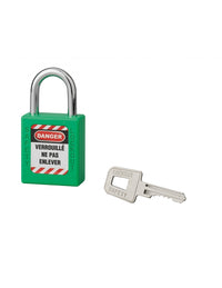 Lucchetto 40 mm in acciaio con arco  6 X 25 mm VERDE - THIRARD