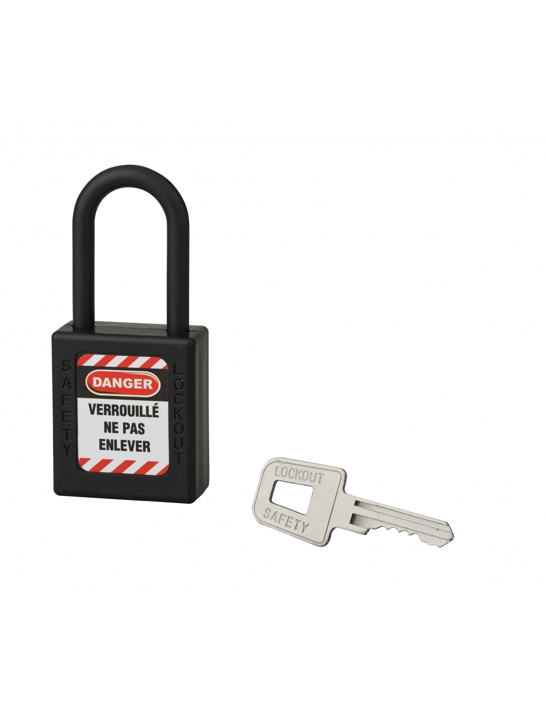 Lucchetto 40 mm in nylon con arco  6 X 38 mm NERO, Lockout Tagout LOTO - THIRARD
