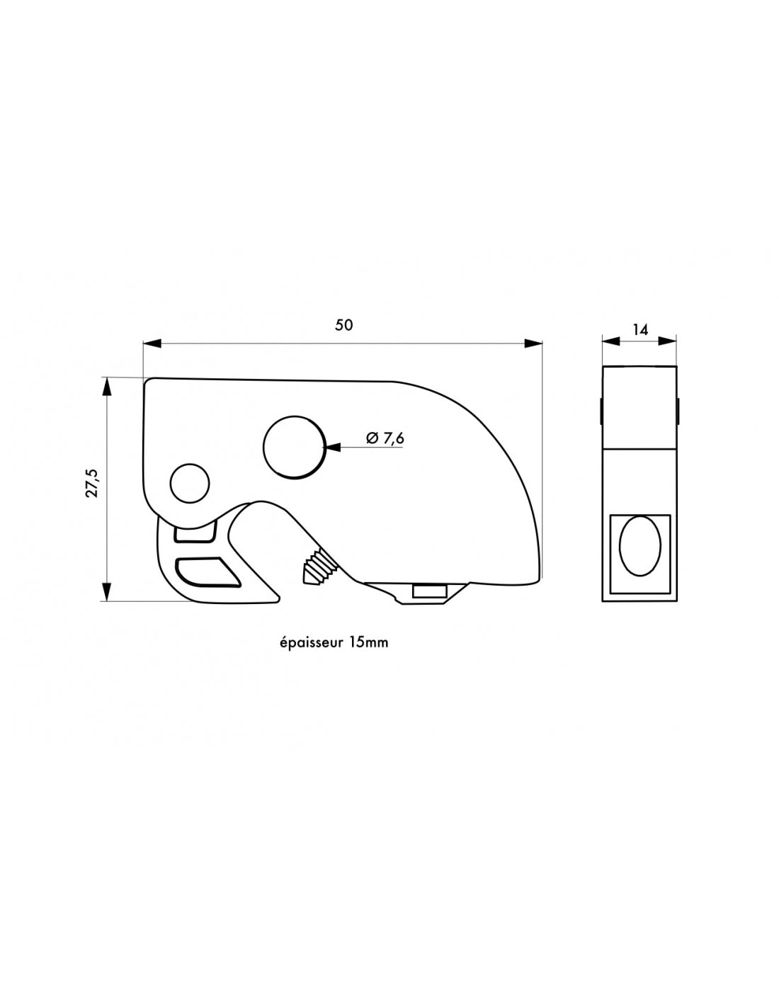 Piccolo blocco universale dell'interruttore 2 posizioni, lucchettabile, Lockout Tagout LOTO - THIRARD