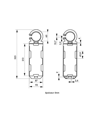 Porta cartellini per ponteggi con etichetta 92 x 325mm, Lockout Tagout LOTO - THIRARD