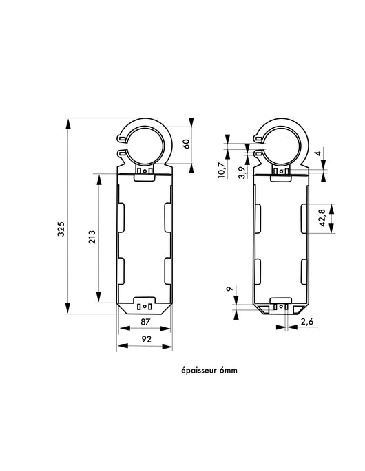 Porta cartellini per ponteggi con etichetta 92 x 325mm, Lockout Tagout LOTO - THIRARD