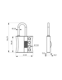 Ganascia PP nylon diametro 6mm isolato 4 fori, lucchettabile, Lockout Tagout LOTO - THIRARD