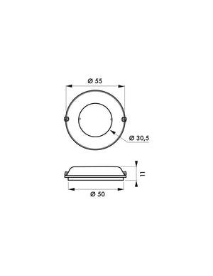 Set di 5 sottobasi Ø 30,5 mm per blocco pulsante arresto d'emergenza, lucchettabile, Lockout Tagout LOTO - THIRARD