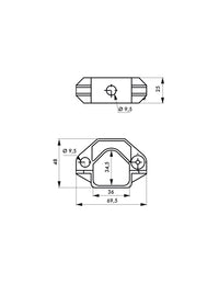 Sezionatore per armadi elettrici, blocco di sicurezza, lucchettabile - THIRARD