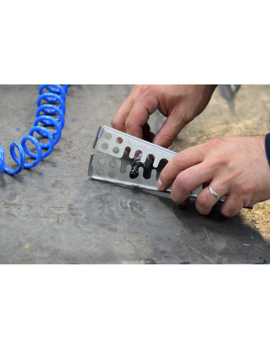 Blocco di sicurezza per raccordi pneumatici, fonti d'aria compressa, da Ø 19mm a Ø 6,5mm, acciaio inox, lucchettabile, Lockout Tagout LOTO - THIRARD