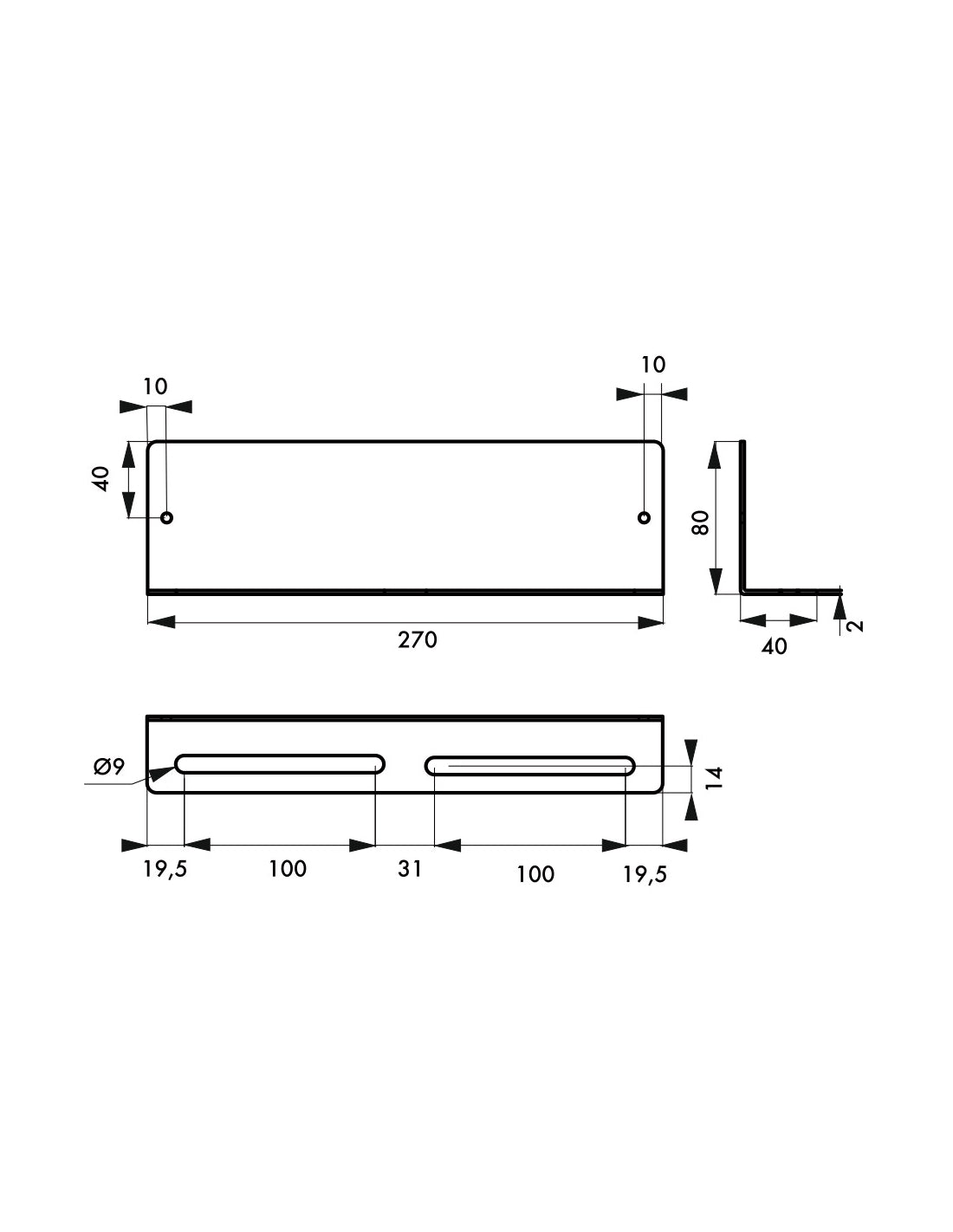 Stazione di stoccaggio 10 lucchetti lunghi 270 mm, Lockout Tagout LOTO - THIRARD