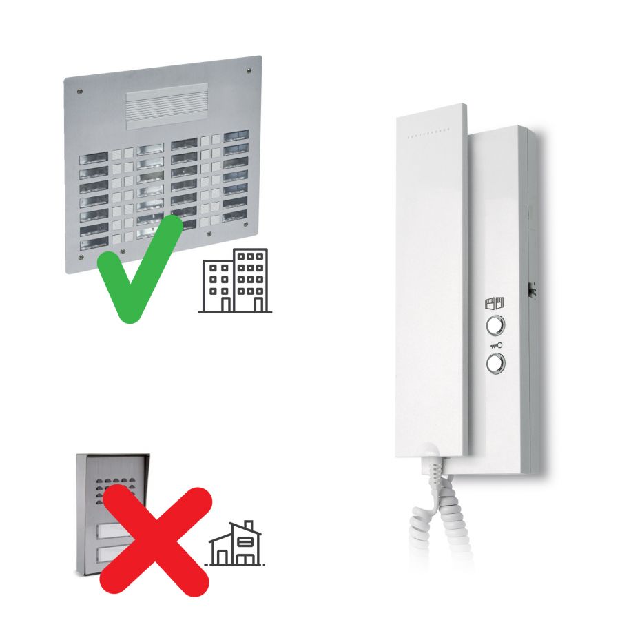 Cornetta per citofono universale 5 fili