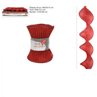 Decorazione tessuto spirale 12.5x180 cm rosso prezzo cad uno