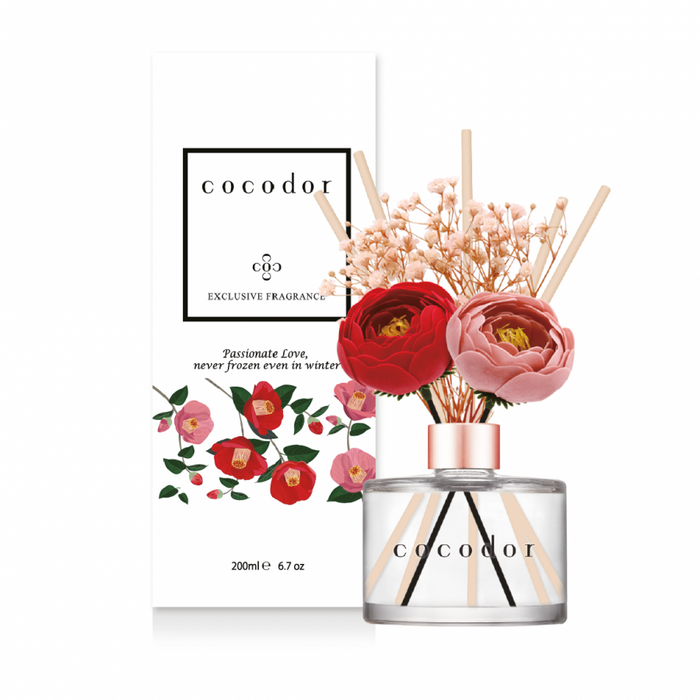 Diffusore a bastoncini camelia 200ml - lovely peony cocodor