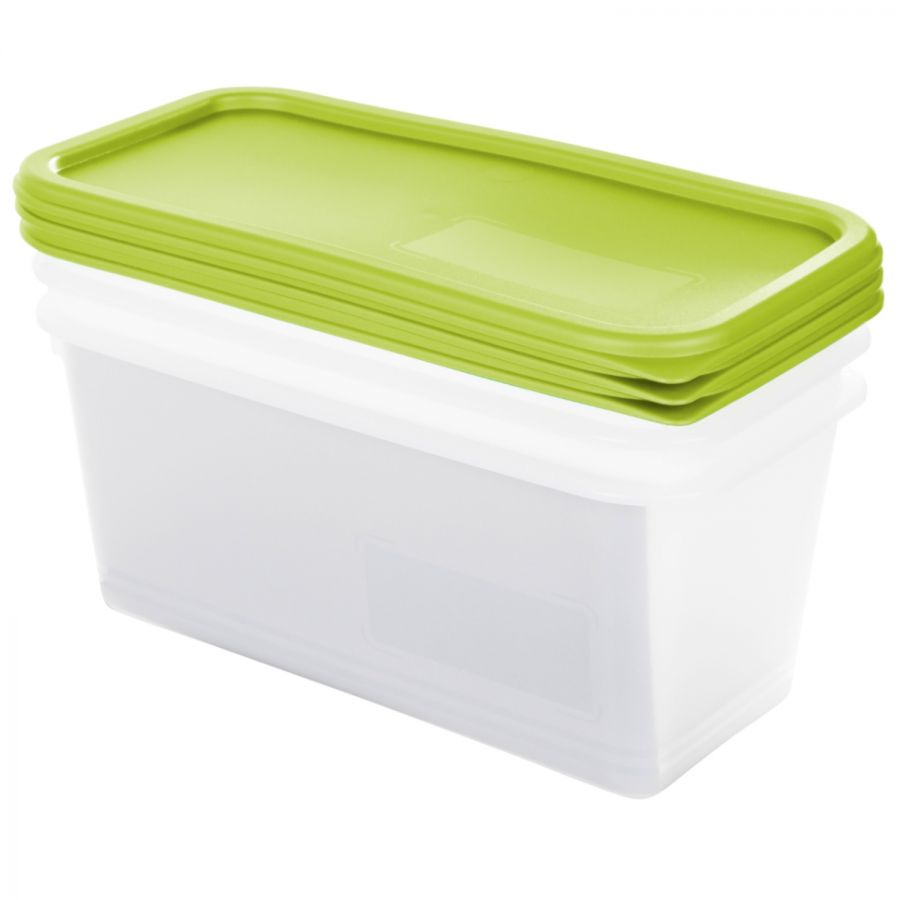 Set contenitori per congelare 3 pz. x 1,5 lt. domino lime
