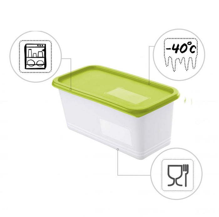 Set contenitori per congelare 3 pz. x 1,5 lt. domino lime