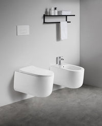 Sanitari sospesi WC e Bidet in Ceramica Copriwater soft-close TRAMONTANA Bianco