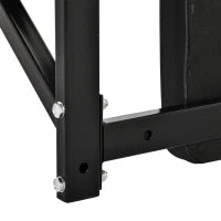 Supporto per Sollevamenti Fissaggio a Parete per Allenamento Muscolari Tubi d'Acciaio Nero