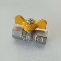 Tiemme 1 valvola a sfera saracinesca gas ff leva corta farfalla gialla