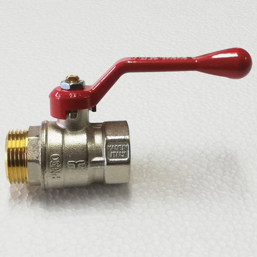 Tiemme 1+1/4 valvola sfera saracinesca mf leva lunga rossa