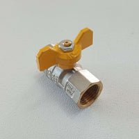 Tiemme 1/2 valvola a sfera saracinesca gas ff leva corta farfalla gialla