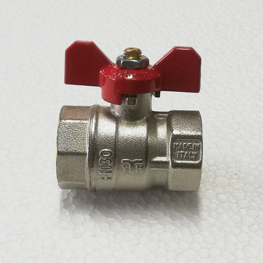 Tiemme 3/4 valvola sfera saracinesca ff leva corta a farfalla rossa
