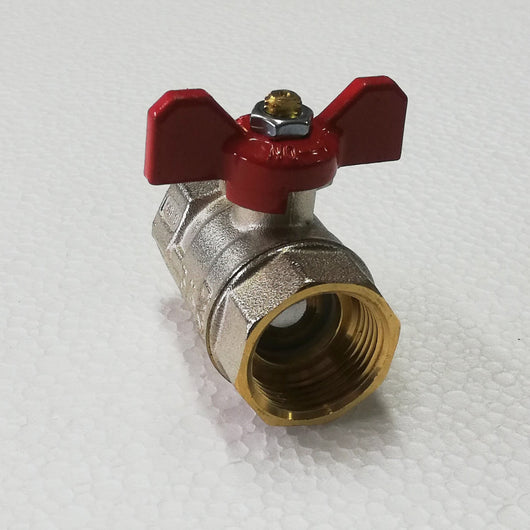 Tiemme 3/4 valvola sfera saracinesca ff leva corta a farfalla rossa