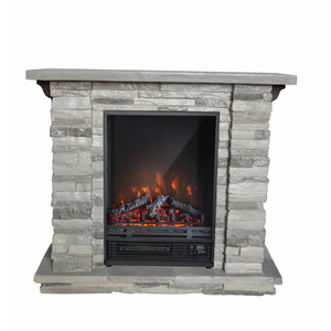 Tigullio – Camino Elettrico da terra – Rifinito Effetto Pietra