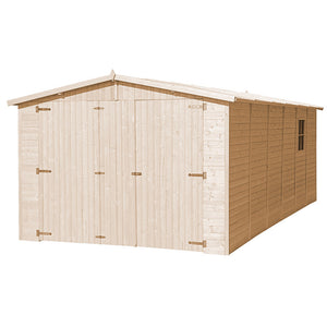 Garage in legno naturale A222x616x324 cm/18 m2 - TIMBELA M102