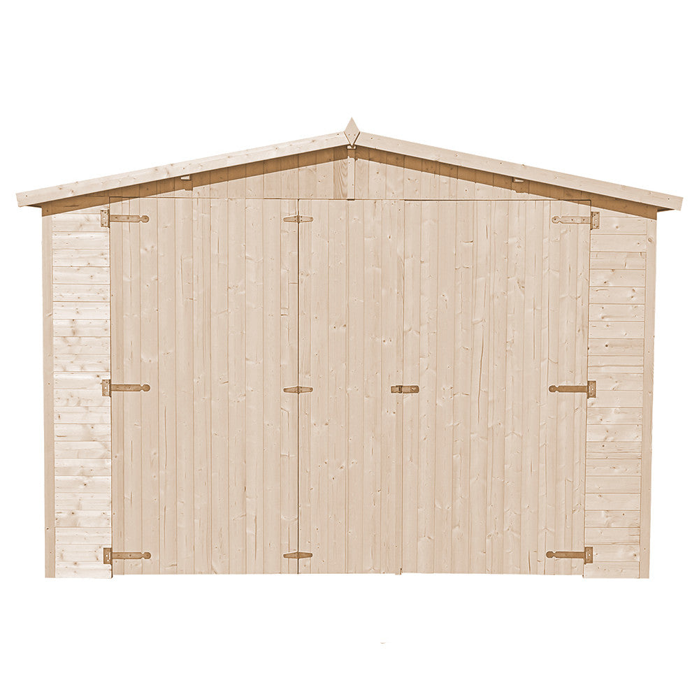 Garage in legno naturale A222x616x324 cm/18 m2 - TIMBELA M102
