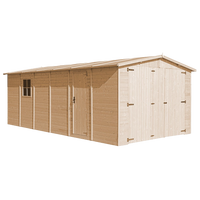 Garage in legno naturale A222x616x324 cm/18 m2 - TIMBELA M102