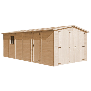 Garage in legno naturale A222x616x324 cm/18 m2 - TIMBELA M102