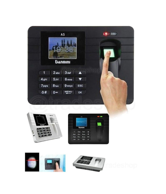 Timbra Presenze Biometrico Registra 2000 Impronte Digitali Ritardi Orari Lavoro         