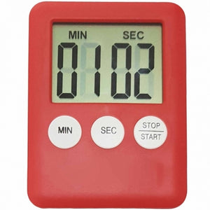Trade Shop - Timer Digitale 716 Da Cucina Small Compatto Lcd Allarme Sonoro Con Magnete Frigo -