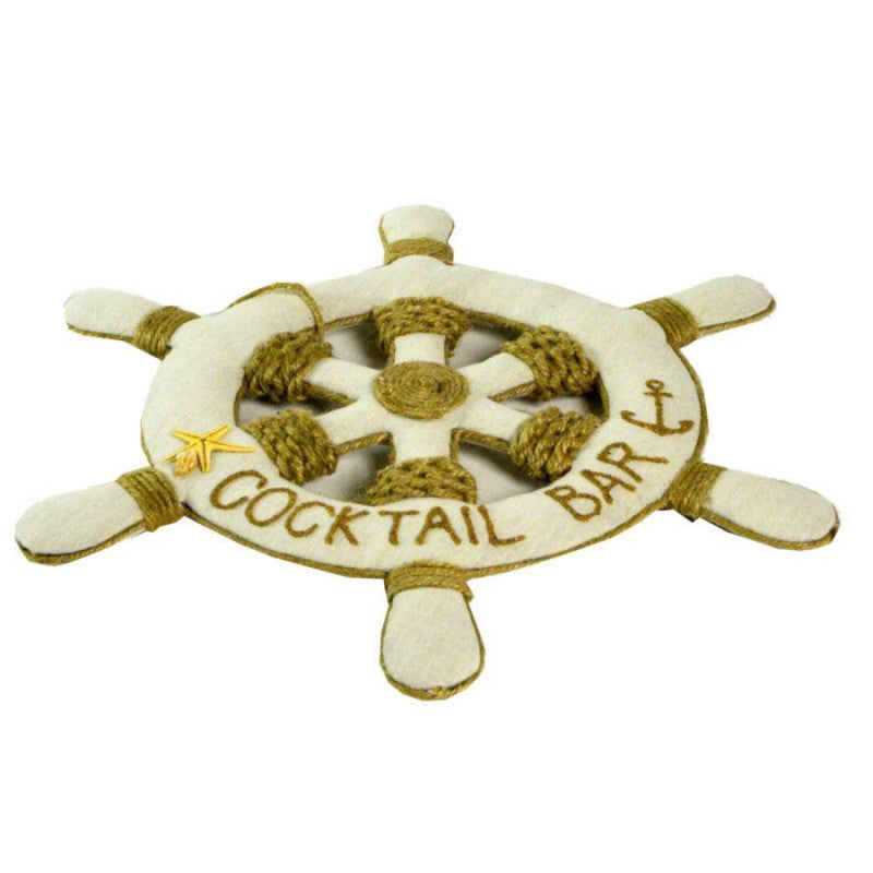 Timone mare bianco con corda cm ø40xh50x1