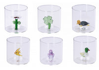 bicchiere vetro con figura in 3D 36cl 6modelli a vostra scelta